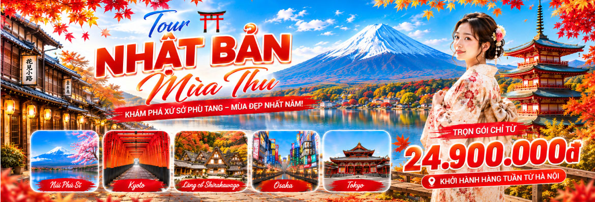 Tour Nhật Bản mùa thu